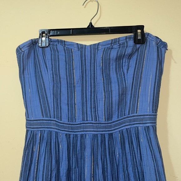 Womens La Vie Rebecca Taylor Strapless Striped Ruffle Dress - Picture 3 of 8